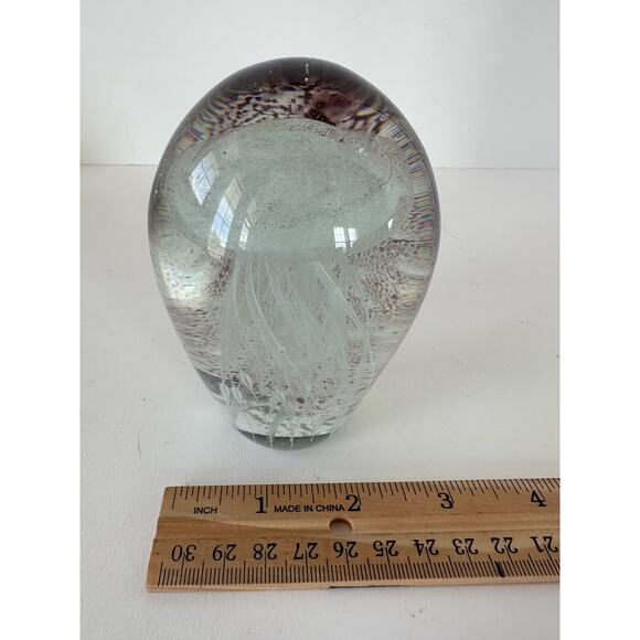 Art Glass Jellyfish Sculpture - Picture 5 of 7